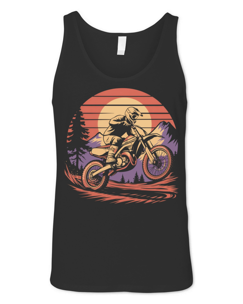 Retro Motorcycles Offroad Motorbike Unisex Jersey Tank