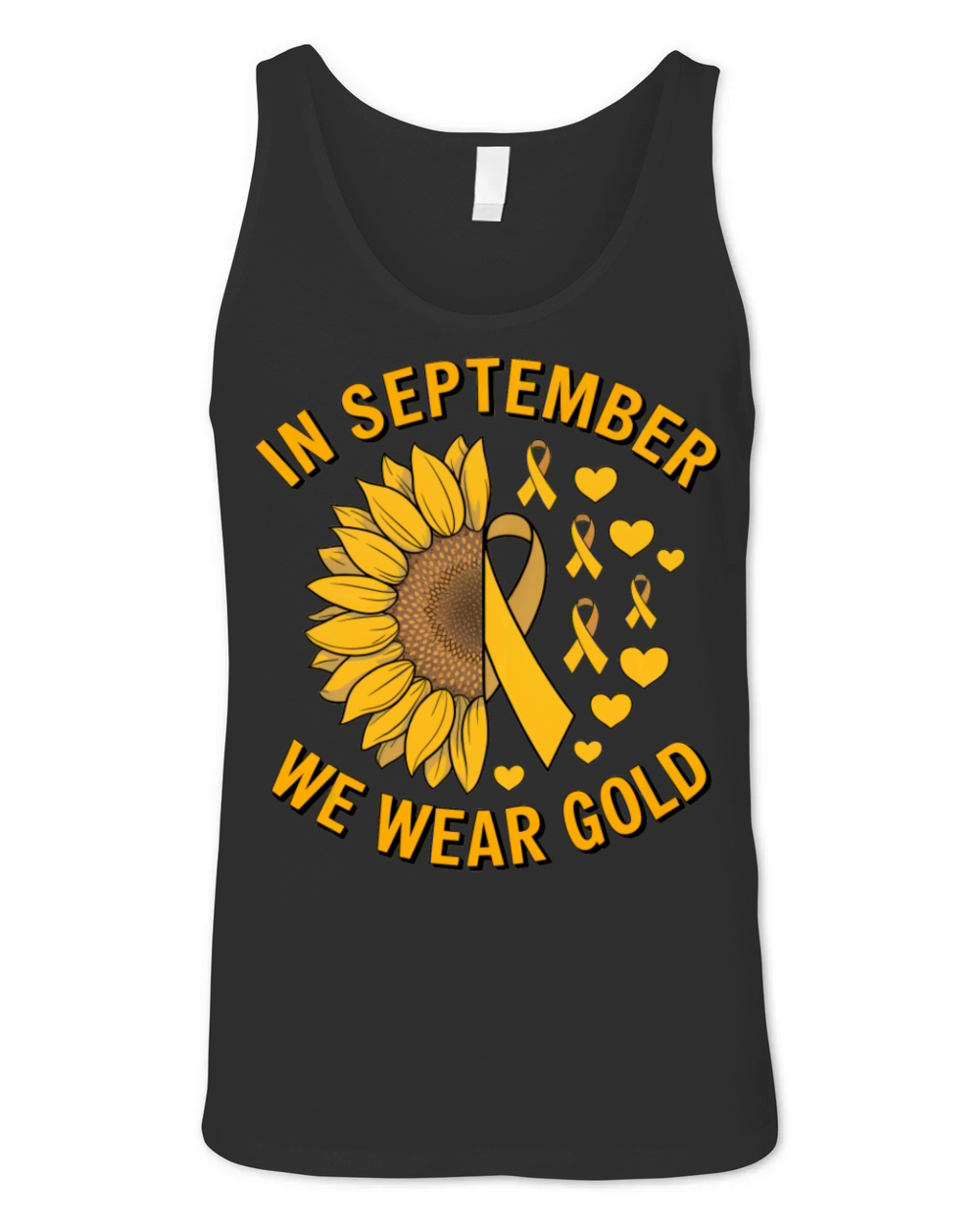 September We Wear Gold Childhood Cancer Awareness Unisex Jersey Tank