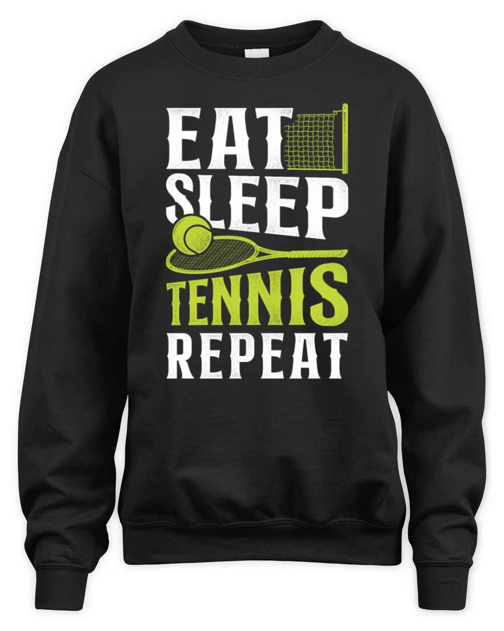Funny Tennis Player Racket Eat Unisex Premium Crewneck Sweatshirt