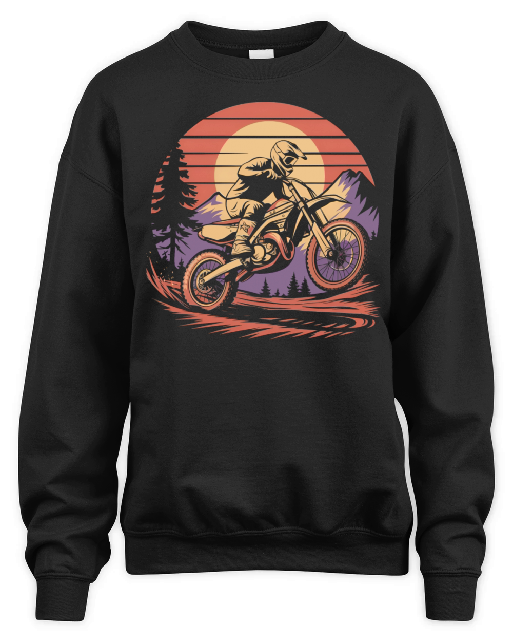 Retro Motorcycles Offroad Motorbike Unisex Premium Crewneck Sweatshirt