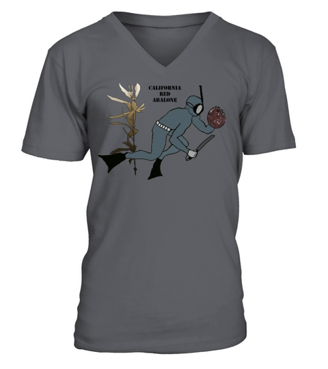 Vintage Freediving Diver with Abalone and Kelp URM V-Neck T-shirt