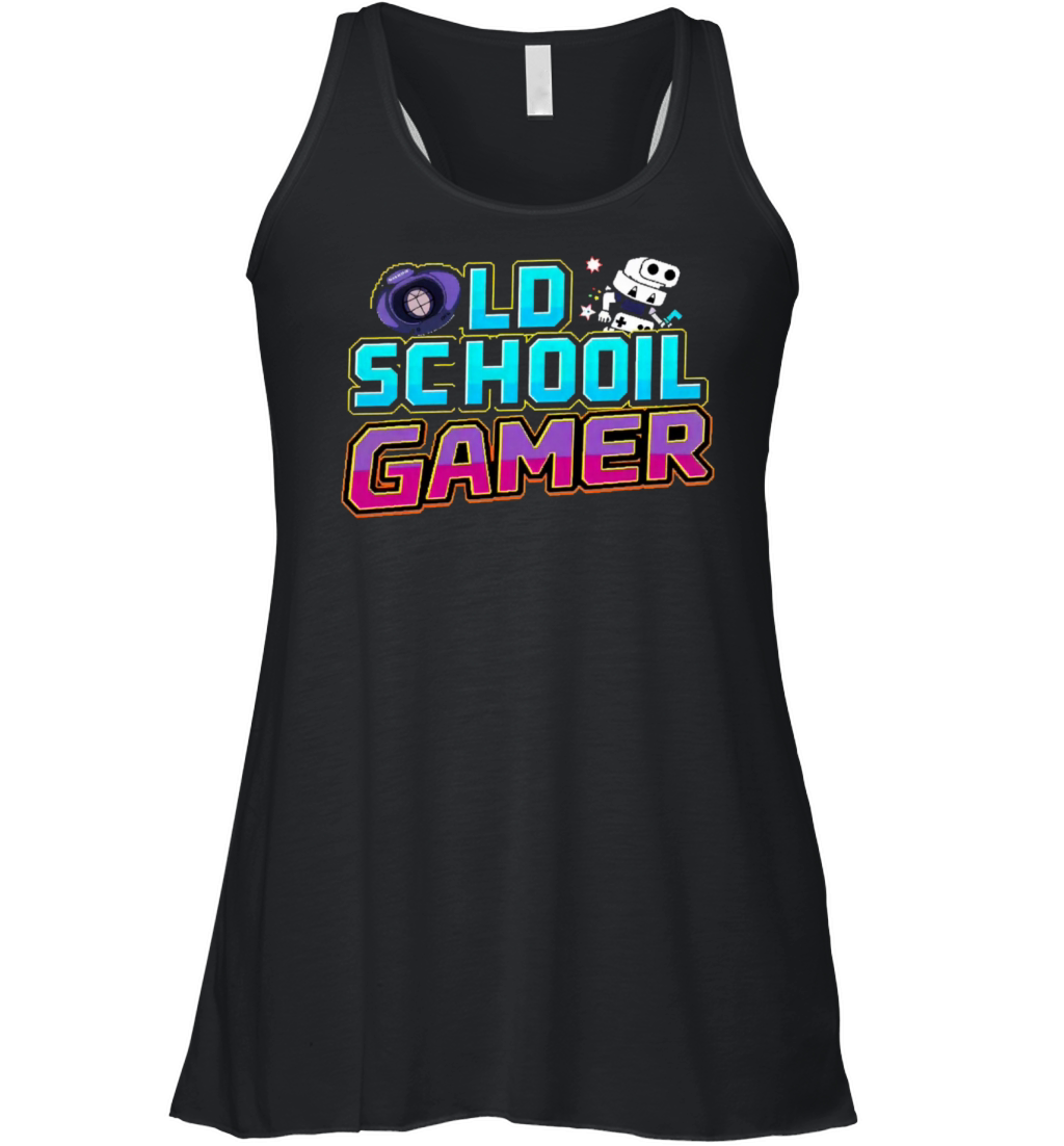 Old School Gamer Retro Gaming Motif Women's Flowy Tank Top