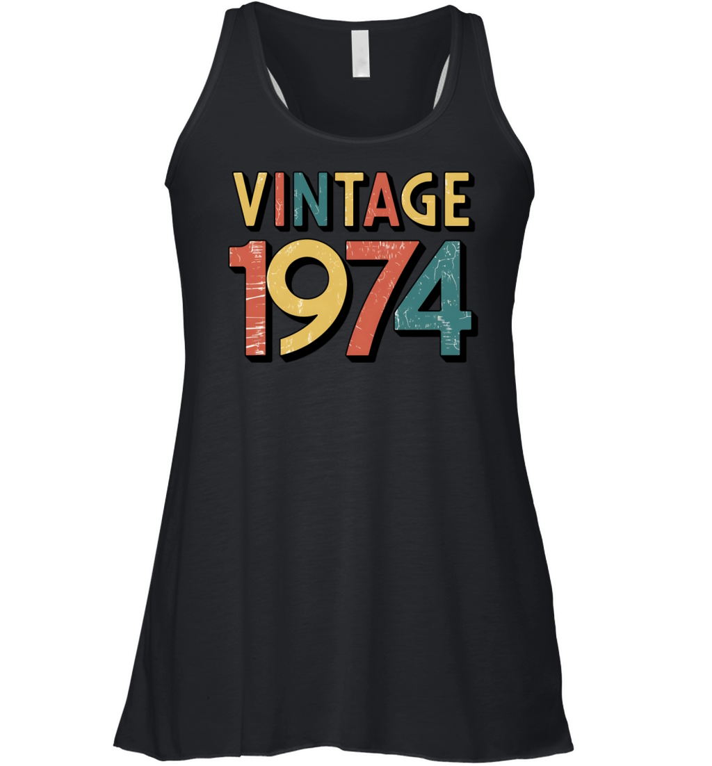 Vintage 1974 Retro 50th Birthday Gift - Classic 19 Women's Flowy Tank Top