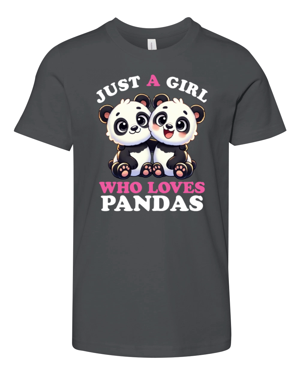 Just a Girl who Loves Pandas Women Panda Bear Youth Unisex Jersey Tee
