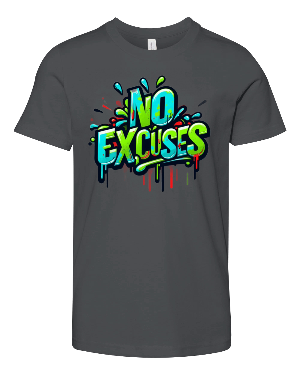No Excuses Graffiti Youth Unisex Jersey Tee