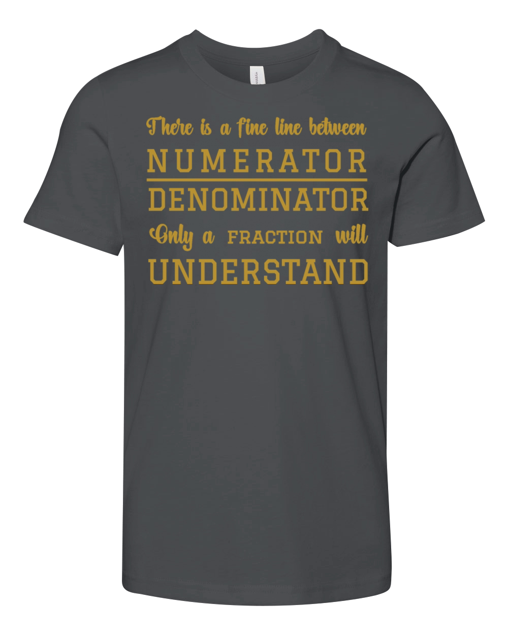 Numerator and denominator Youth Unisex Jersey Tee