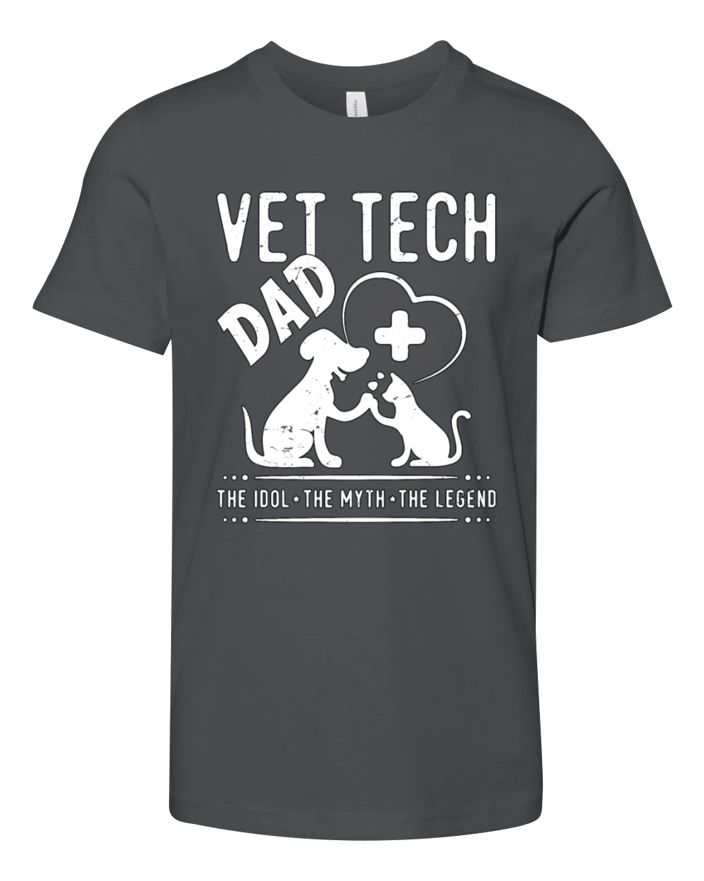 Vet Tech Dad The Idol The Myth The Veterinarian Youth Unisex Jersey Tee