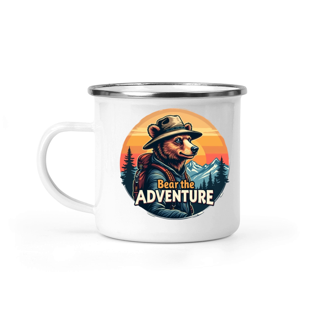 Bear Adventure Retro Bear Sunset Camping Mug