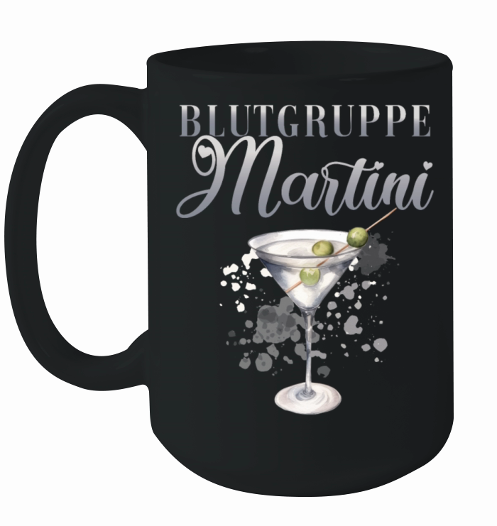 Blutgruppe Martini Cocktail Bartender Ceramic Mug