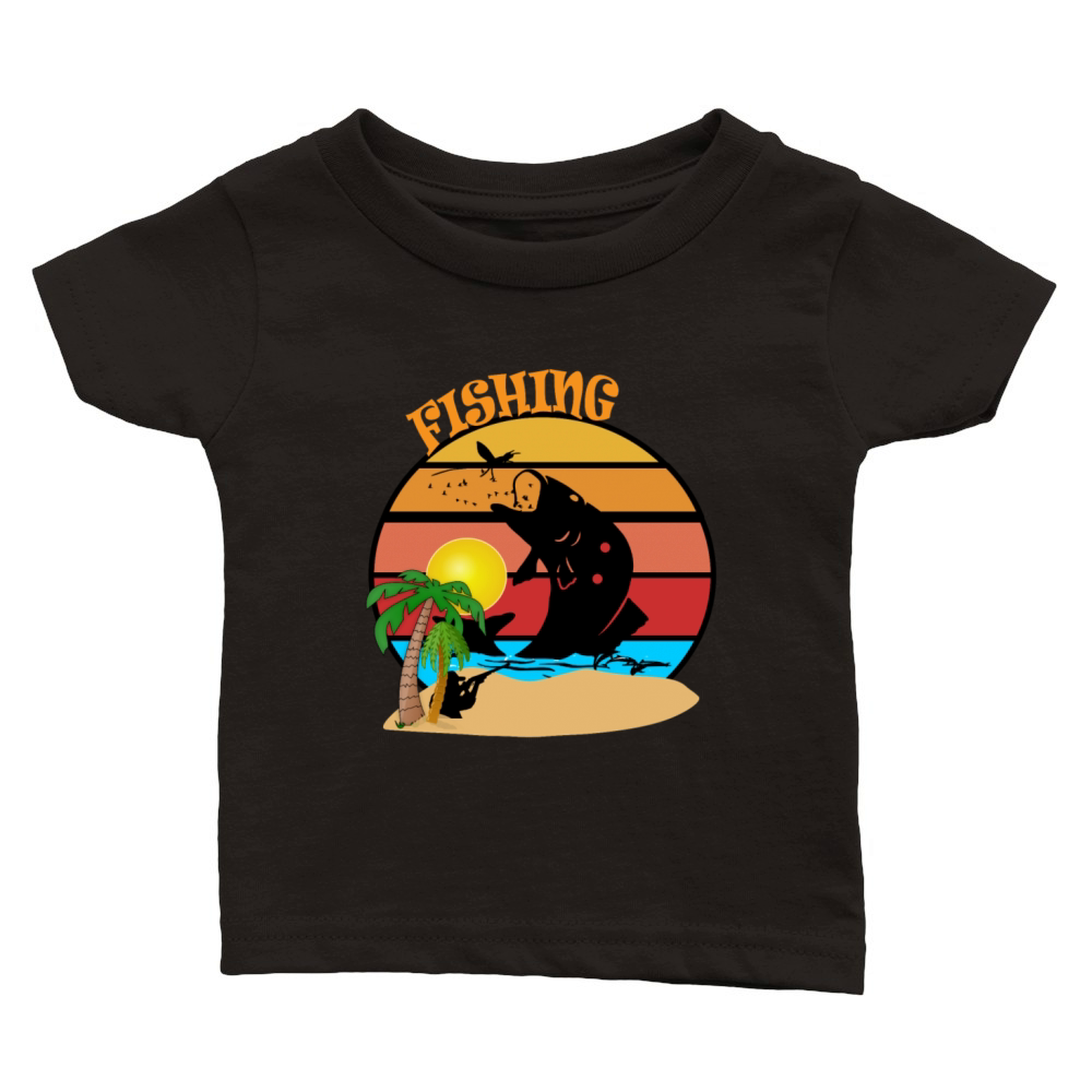 Vintage Fishing Adventure Classic Baby Crewneck T-shirt