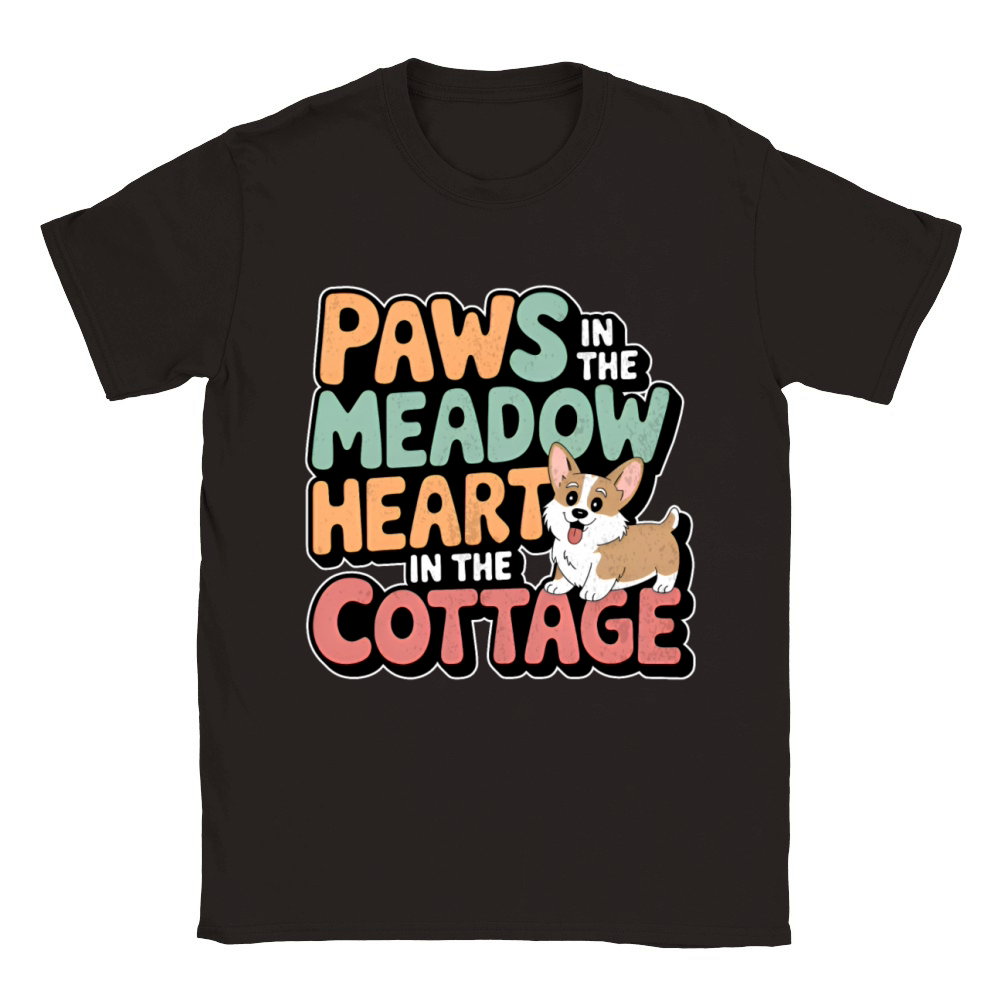 Cottagecore Corgi Classic Kids Crewneck T-shirt