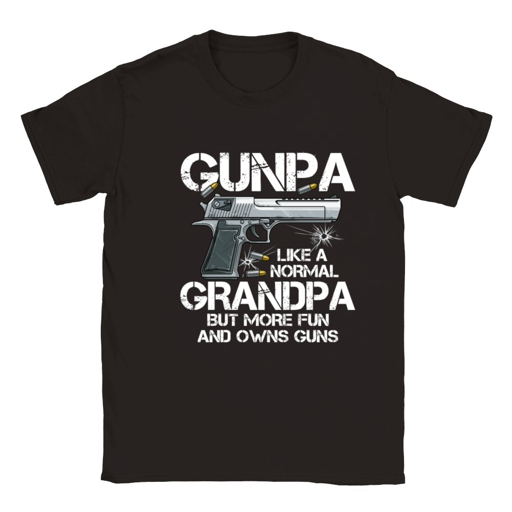 Gunpa Like A Normal Grandpa Fun And Owns Guns Classic Kids Crewneck T-shirt