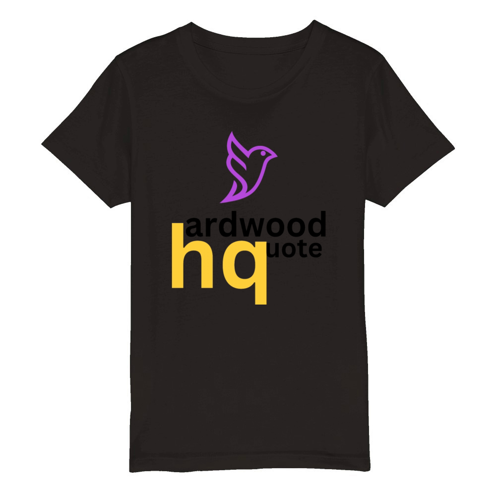 Hardwood Quote Organic Kids Crewneck T-shirt