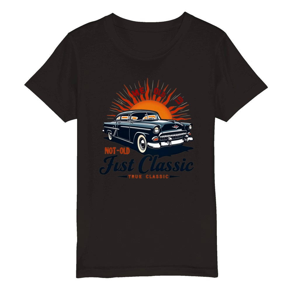 Not Old But Classic Car Organic Kids Crewneck T-shirt