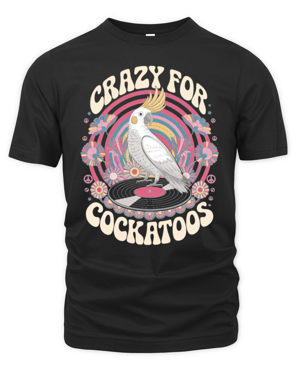 Crazy For Cockatoos Vintage Vibe Art Organic Unisex T-shirt