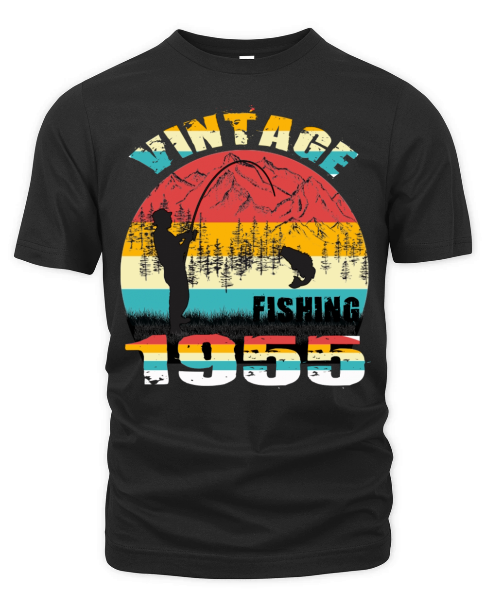 VINTAGE FISHING 1955 Organic Unisex T-shirt