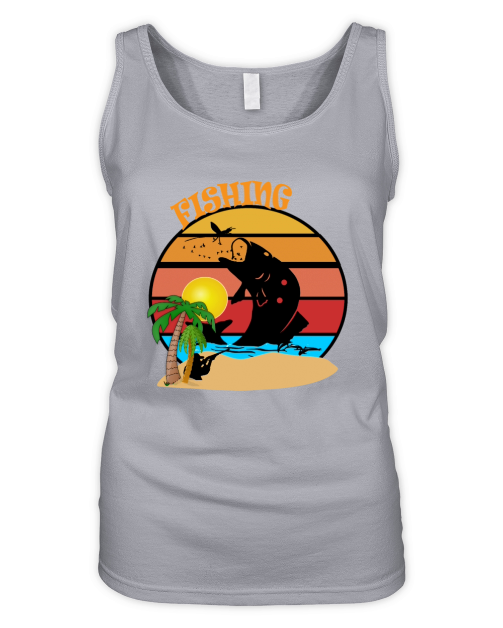 Vintage Fishing Adventure Organic Women's Tank Top