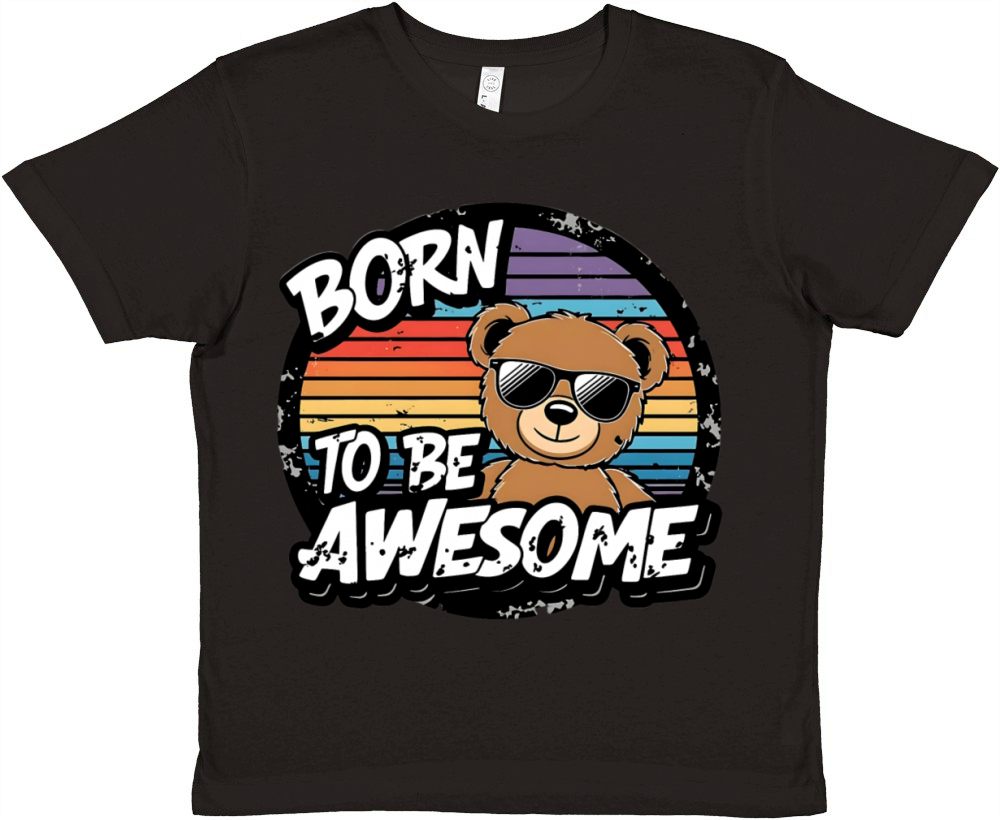 Born to Be Awesome - Vintage Bear Shirt Premium Kids Crewneck T-shirt