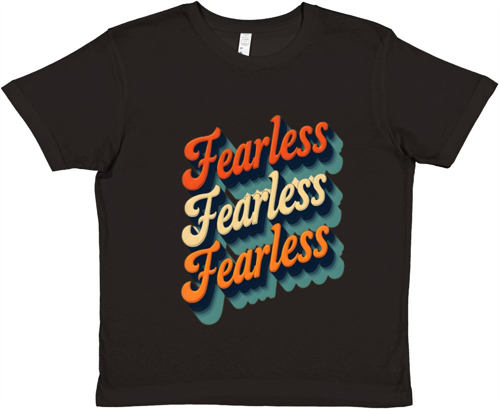 Fearless Retro Vintage Typography Premium Kids Crewneck T-shirt