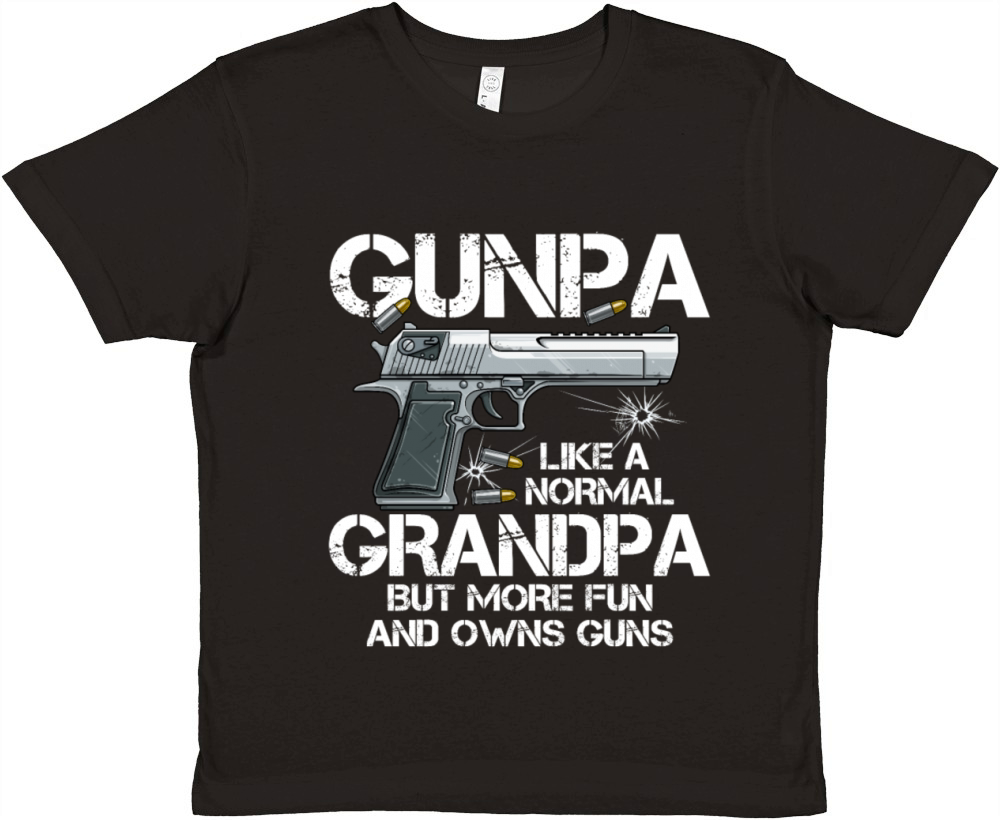 Gunpa Like A Normal Grandpa Fun And Owns Guns Premium Kids Crewneck T-shirt