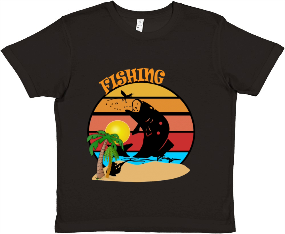 Vintage Fishing Adventure Premium Kids Crewneck T-shirt