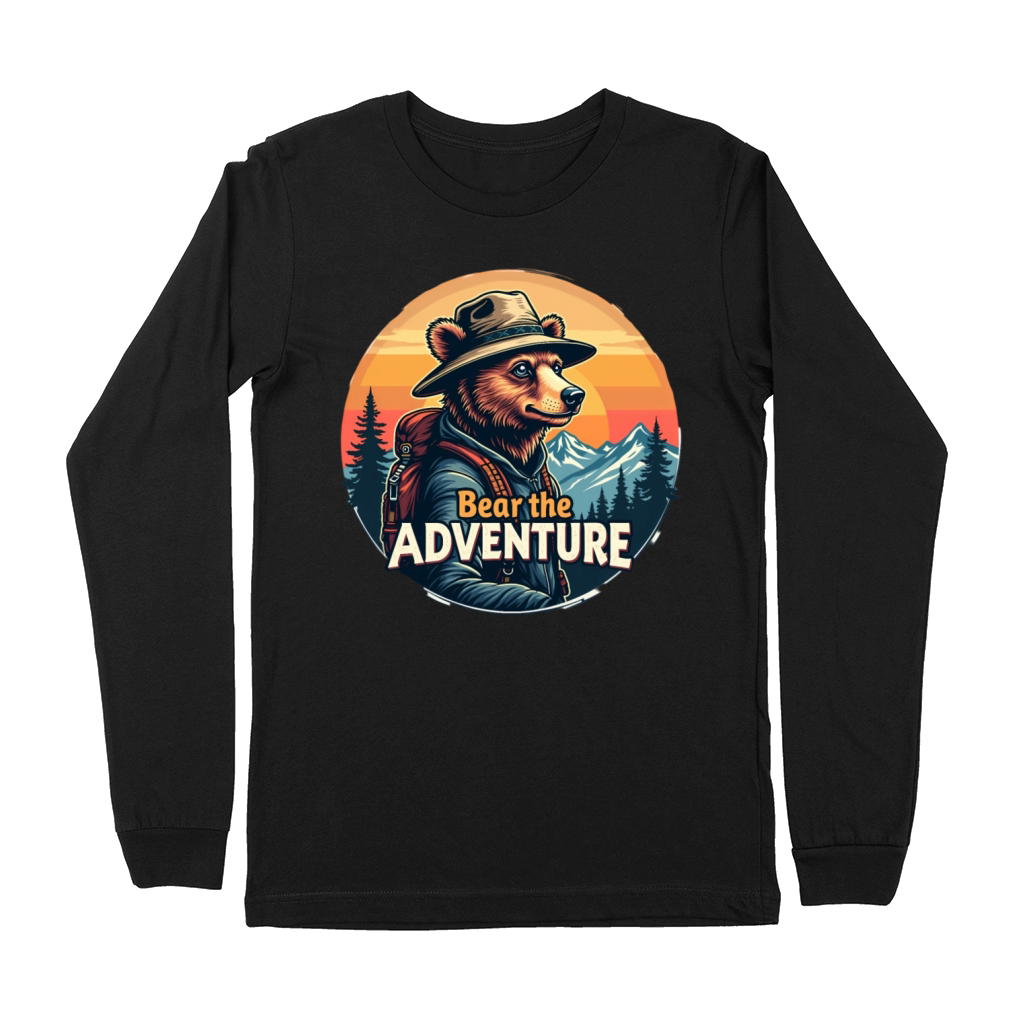 Bear Adventure Retro Bear Sunset Premium Long Sleeve