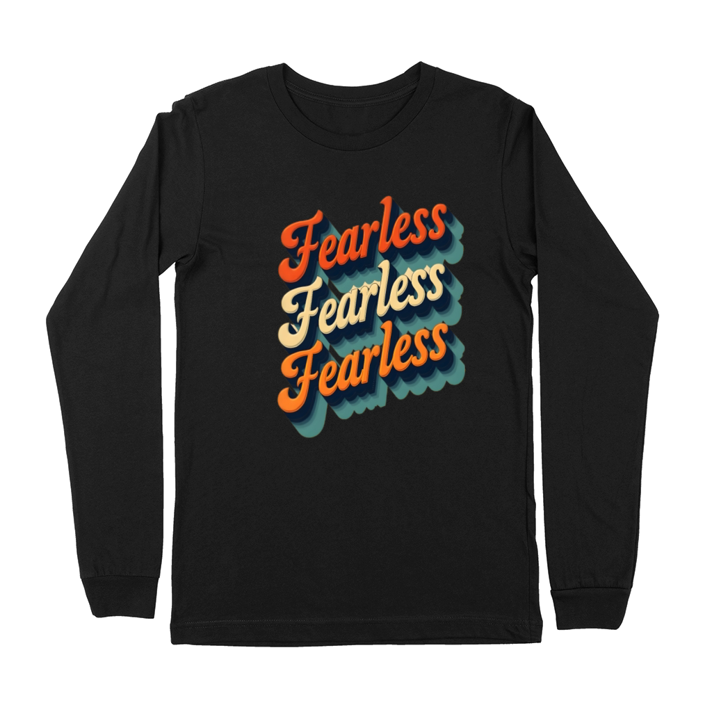 Fearless Retro Vintage Typography Premium Long Sleeve