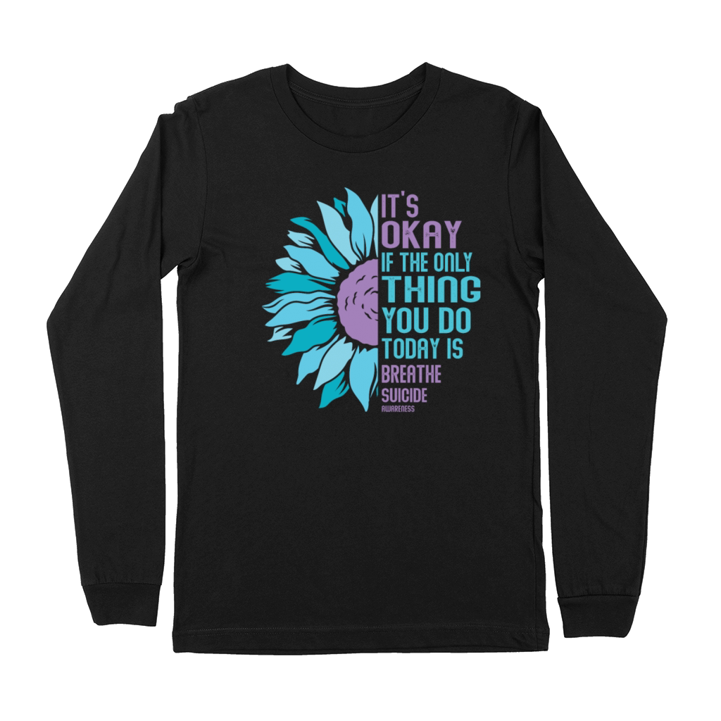 Mental Health Warrior Purple and Teal Premium Long Sleeve