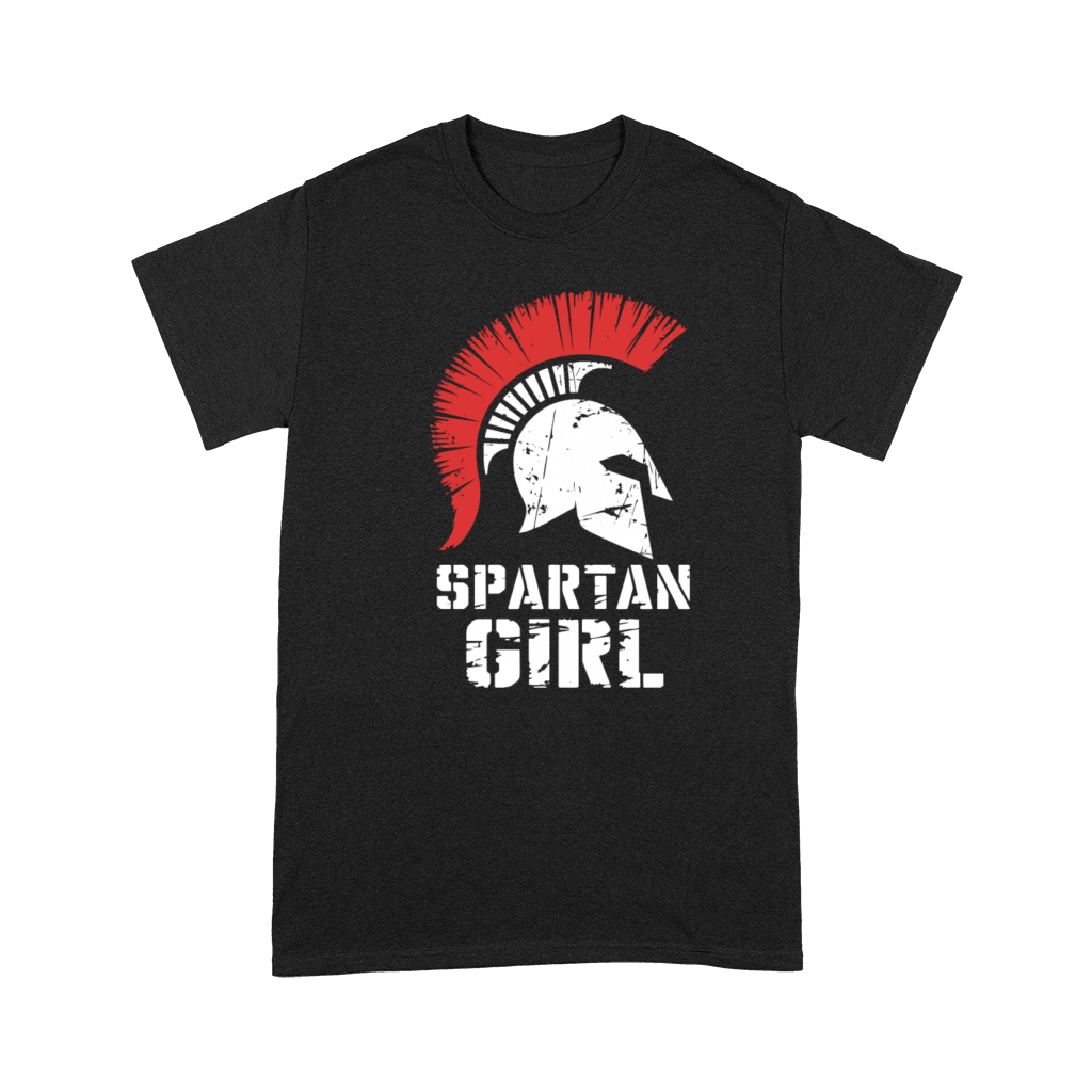 Spartan Girl Warrior Helmet Strong Women Vintage Premium T-shirt