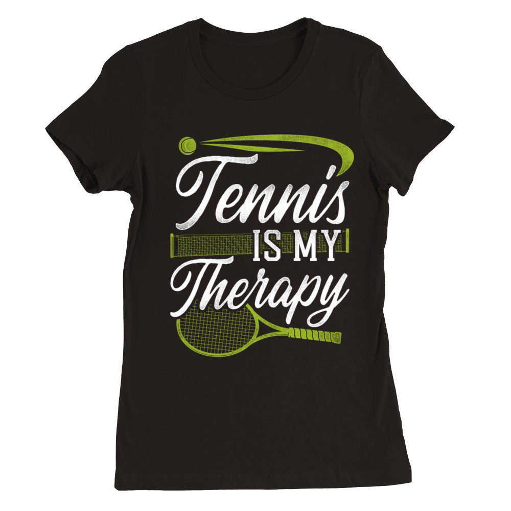 Funny Tennis Player Racket Tennis Premium Womens Crewneck T-shirt