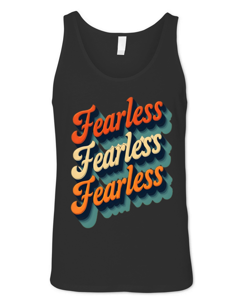 Fearless Retro Vintage Typography Unisex Jersey Tank