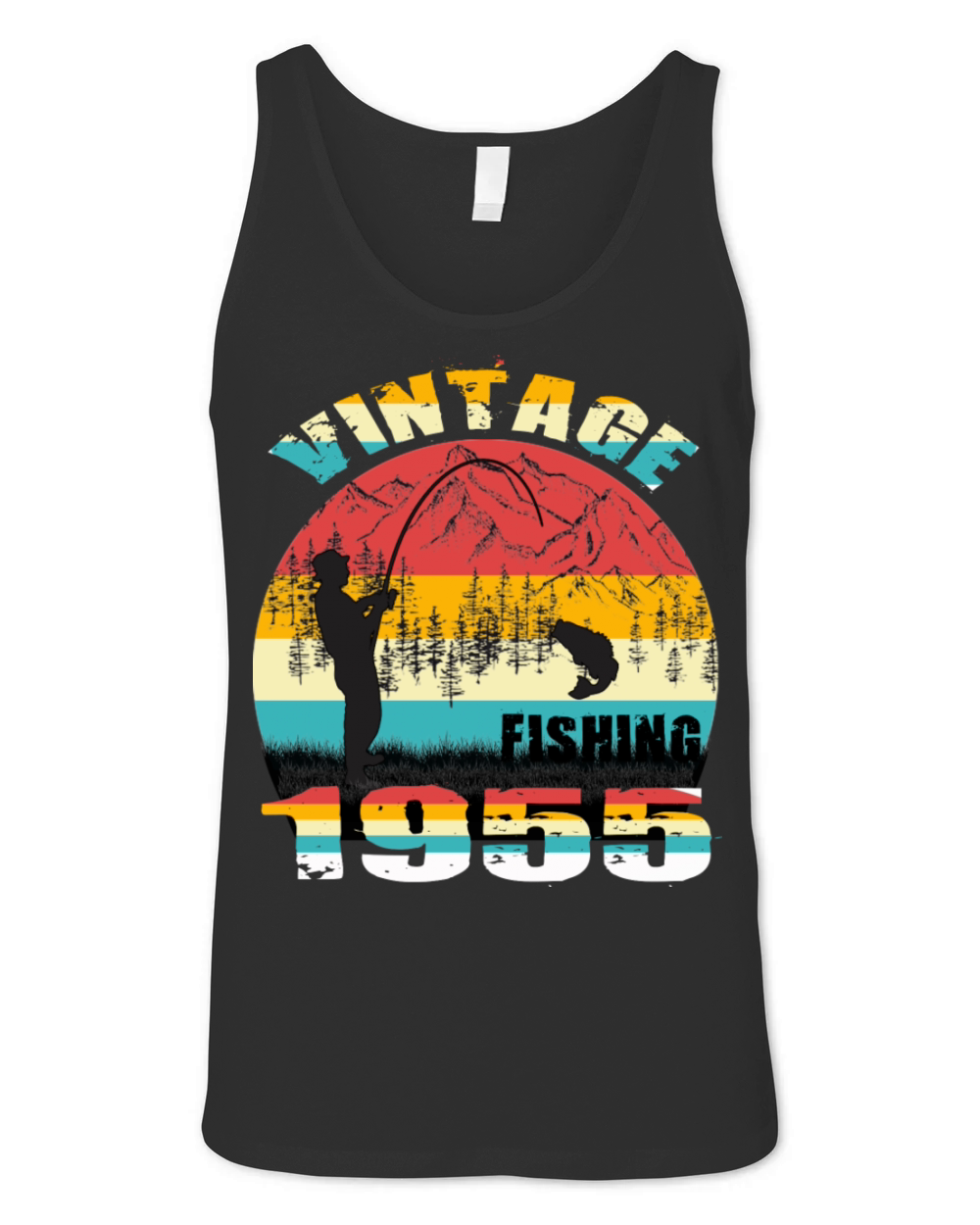 VINTAGE FISHING 1955 Unisex Jersey Tank