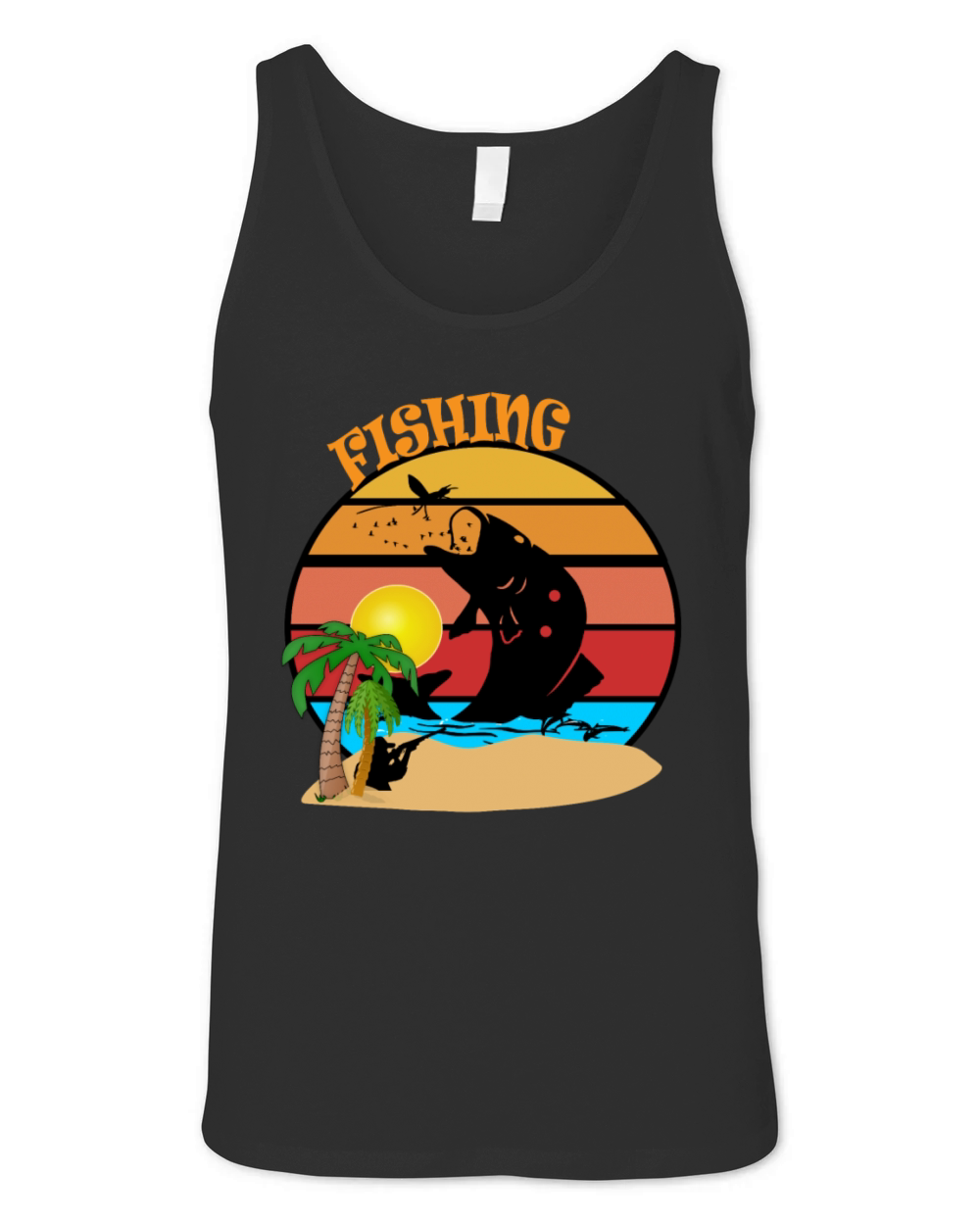 Vintage Fishing Adventure Unisex Jersey Tank