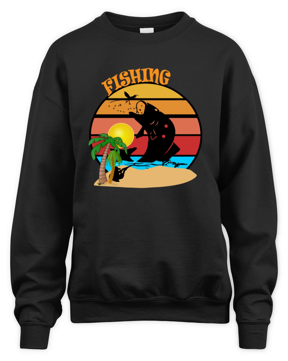 Vintage Fishing Adventure Unisex Premium Crewneck Sweatshirt