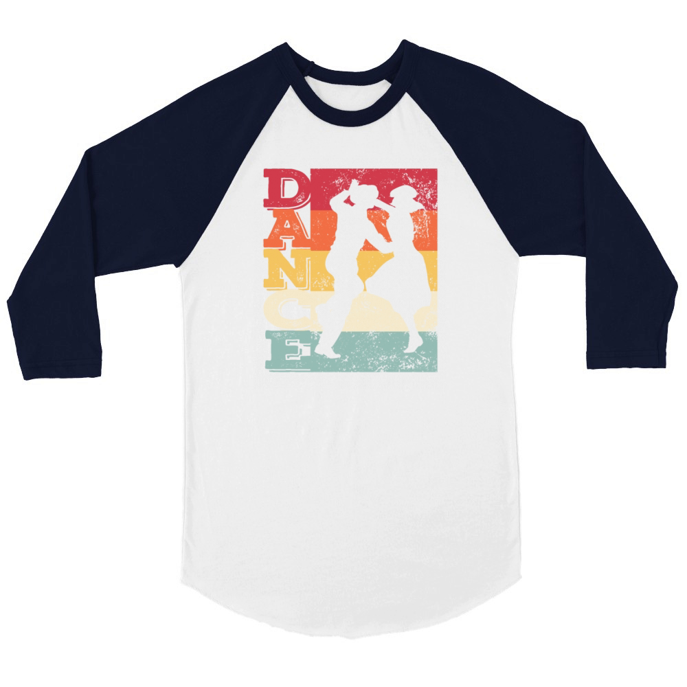 Boogie Woogie Dance Swing Dancecouple Unisex ¾ sleeve Raglan T-shirt