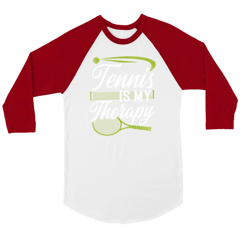 Funny Tennis Player Racket Tennis Unisex ¾ sleeve Raglan T-shirt