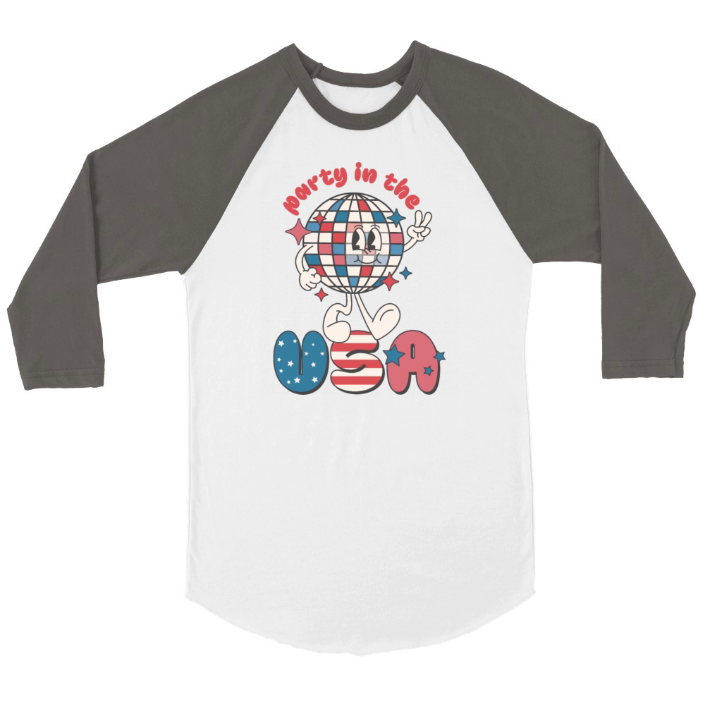 Party In The USA Unisex ¾ sleeve Raglan T-shirt