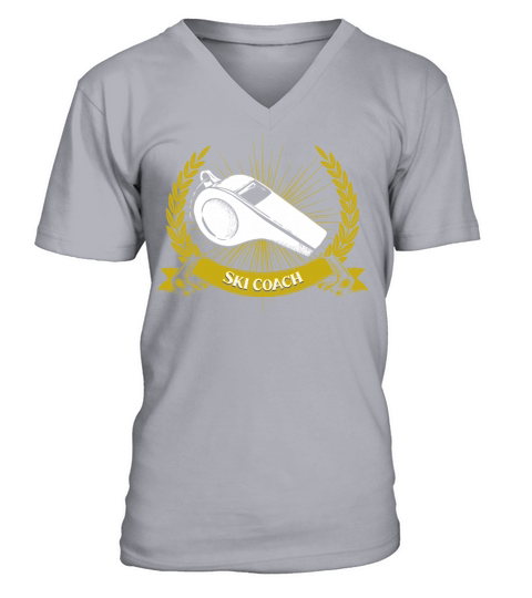 Ski Coach Skiing Instructor Funny Skier Humor Sayi V-Neck T-shirt