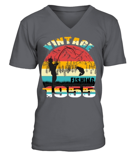 VINTAGE FISHING 1955 V-Neck T-shirt