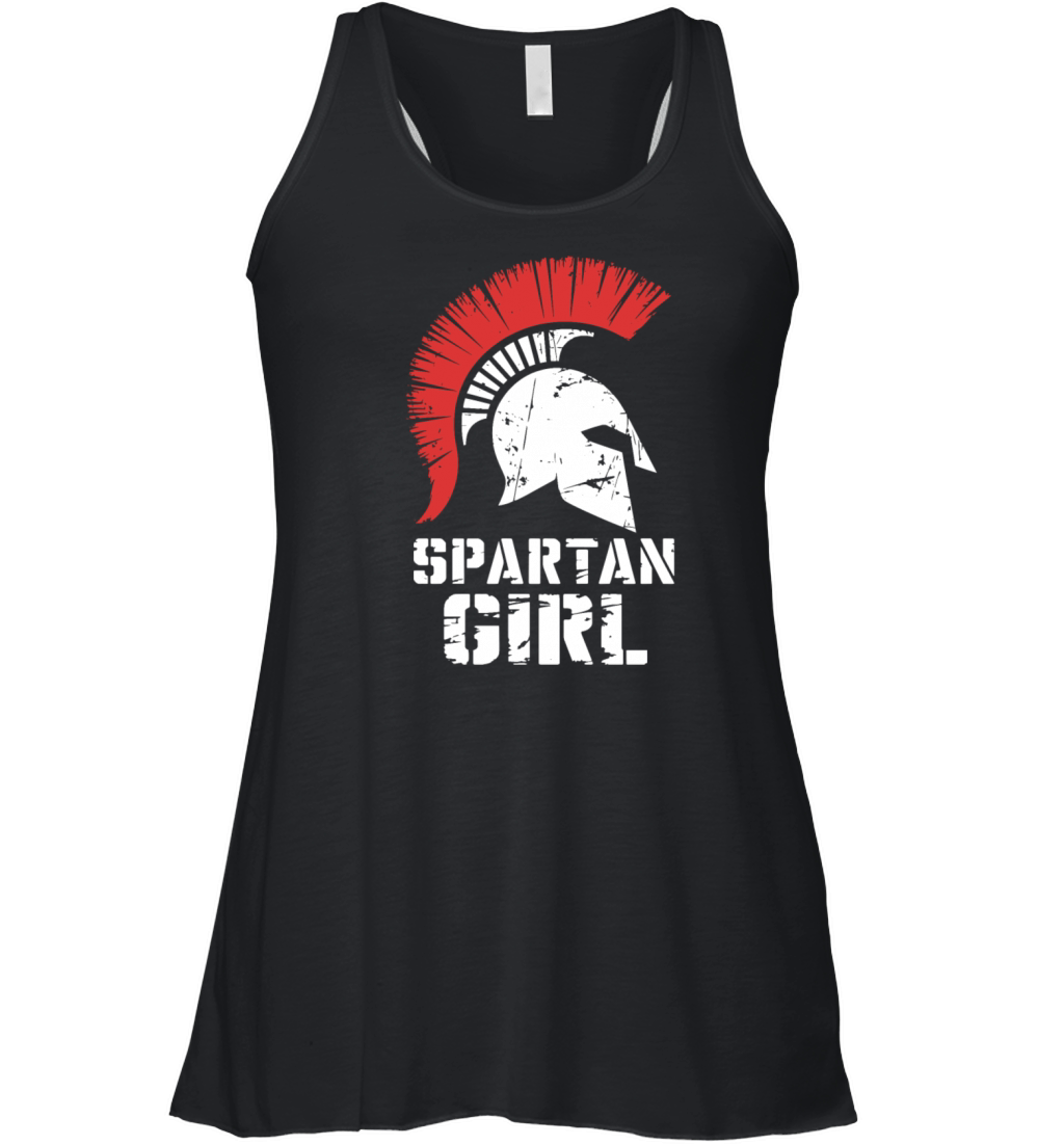 Spartan Girl Warrior Helmet Strong Women Vintage Women's Flowy Tank Top