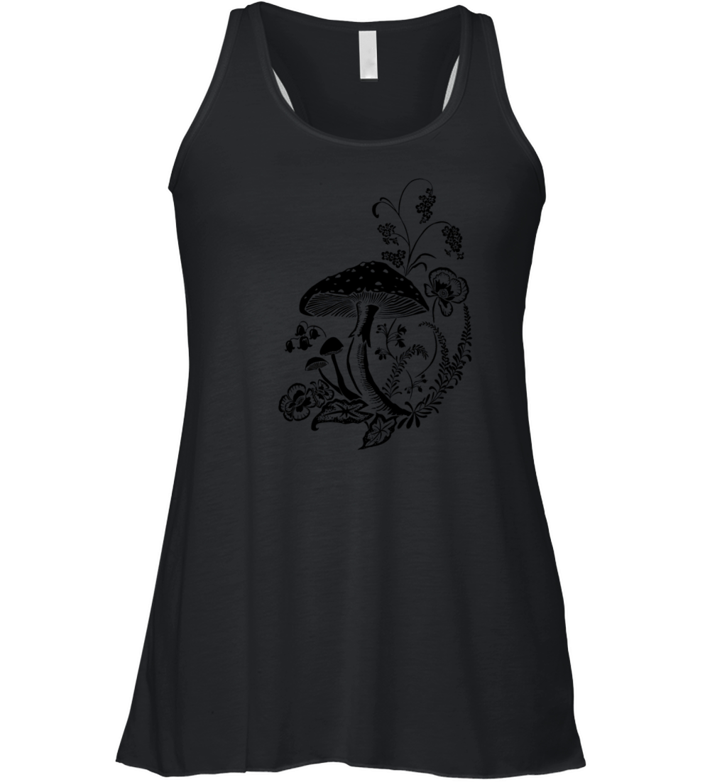 Vintage drawn Fly agaric Women's Flowy Tank Top