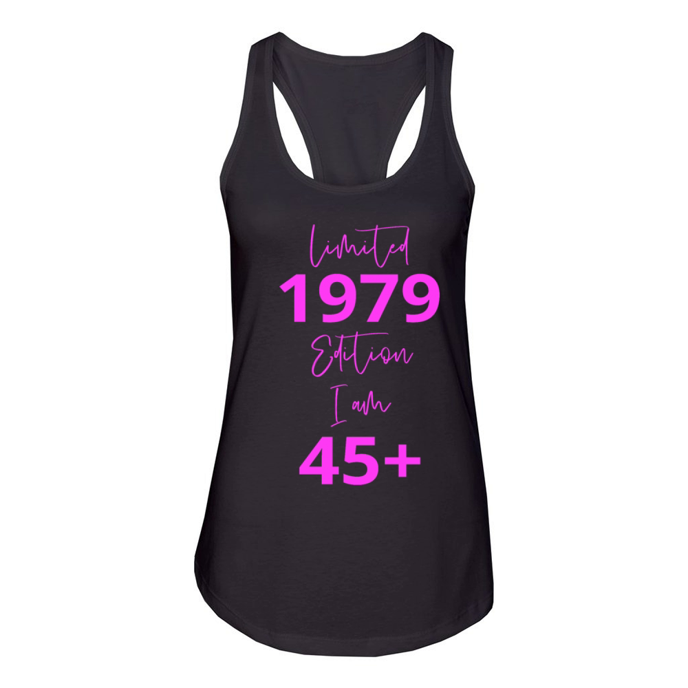 45th Birthday girl for Women Ladies old Women's Racerback Tank