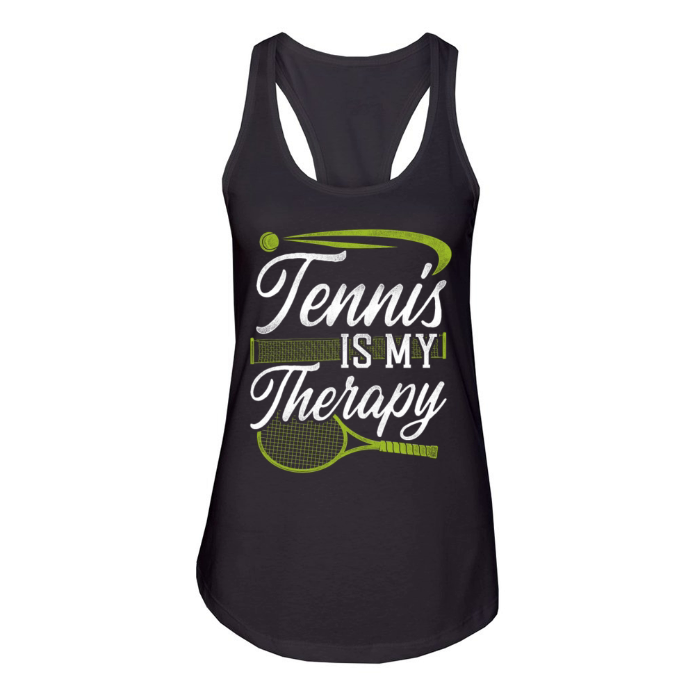 Funny Tennis Player Racket Tennis Women's Racerback Tank