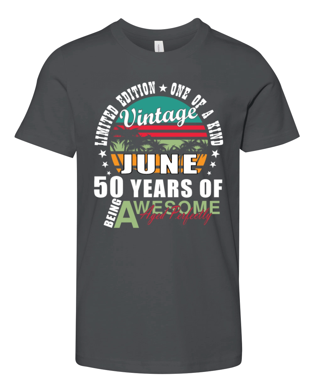 50th birthday 50 years June 1974 Youth Unisex Jersey Tee