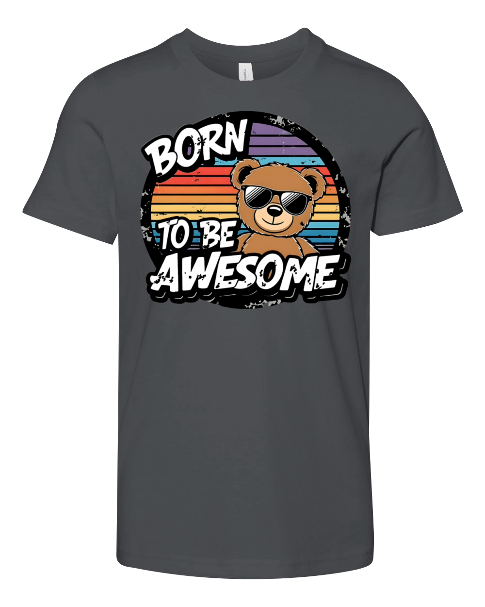 Born to Be Awesome - Vintage Bear Shirt Youth Unisex Jersey Tee