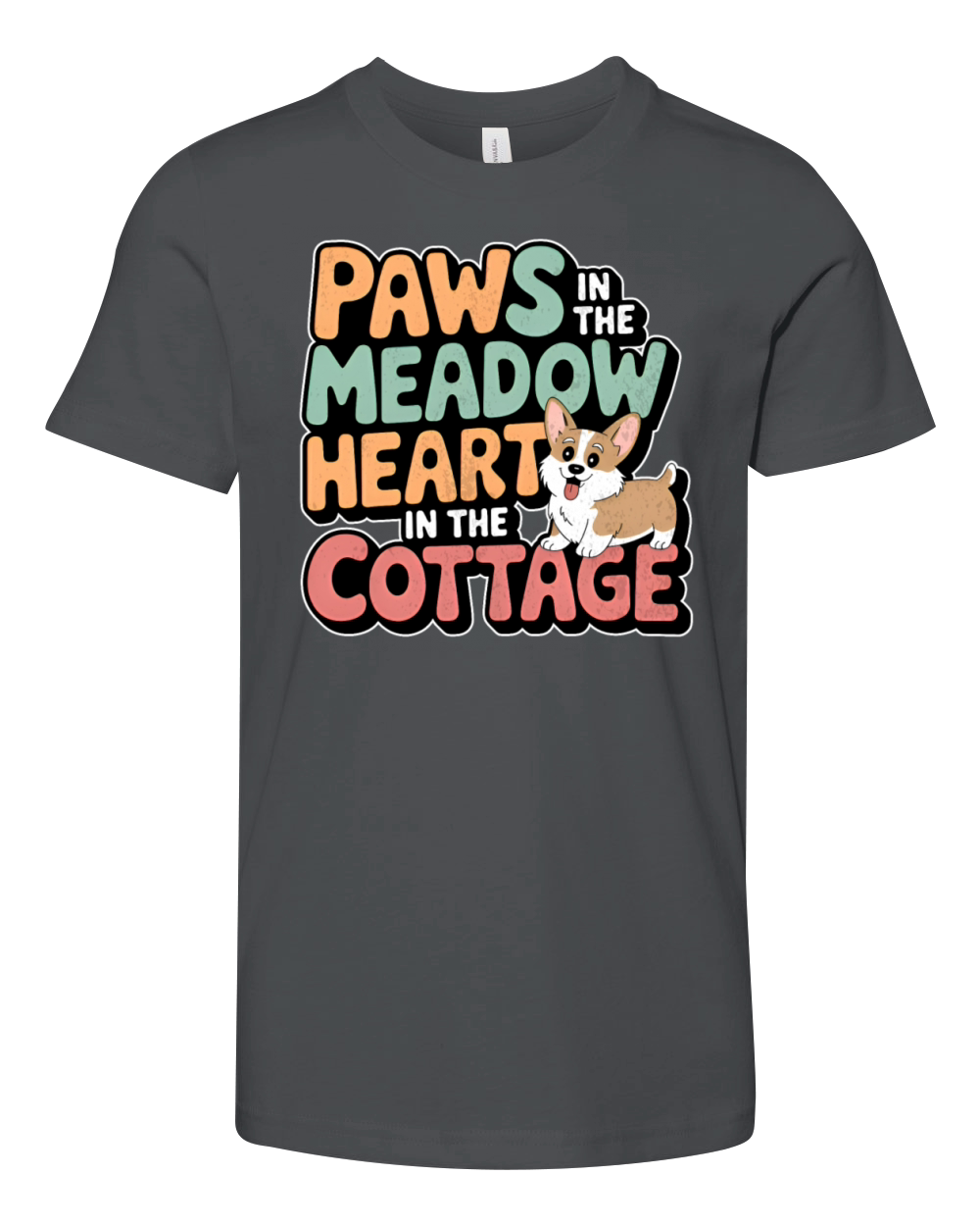 Cottagecore Corgi Youth Unisex Jersey Tee