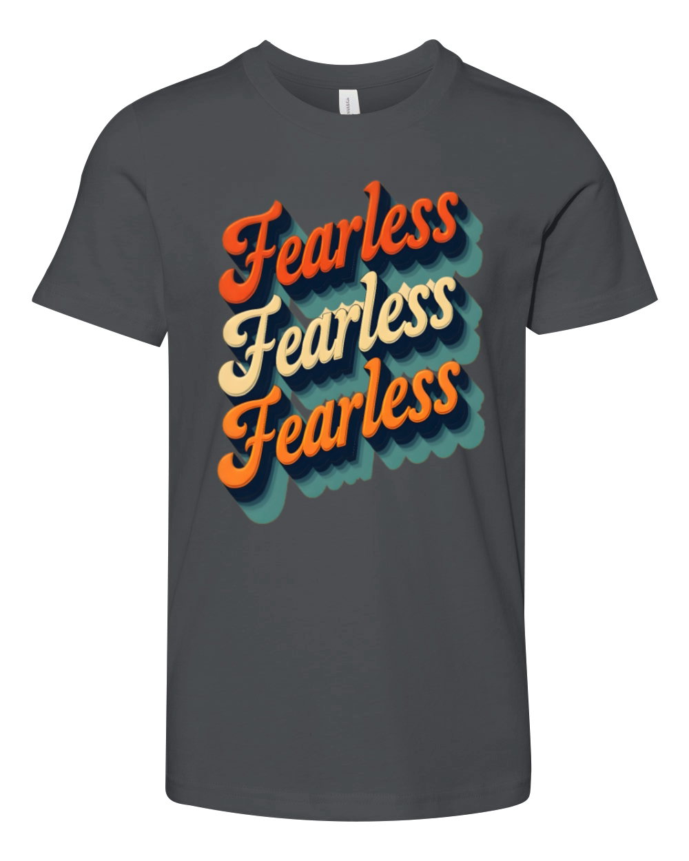 Fearless Retro Vintage Typography Youth Unisex Jersey Tee