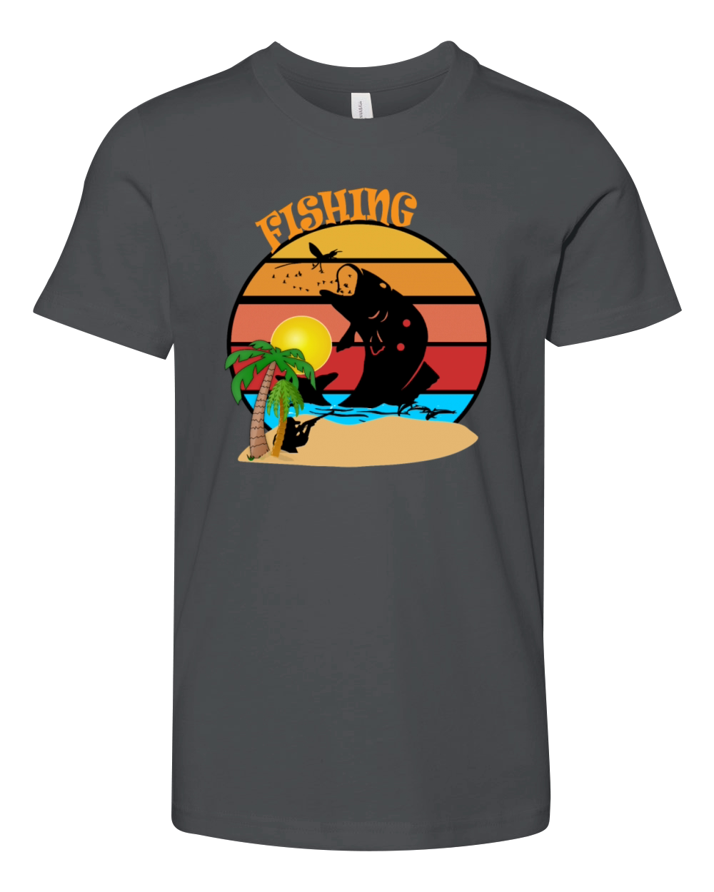Vintage Fishing Adventure Youth Unisex Jersey Tee