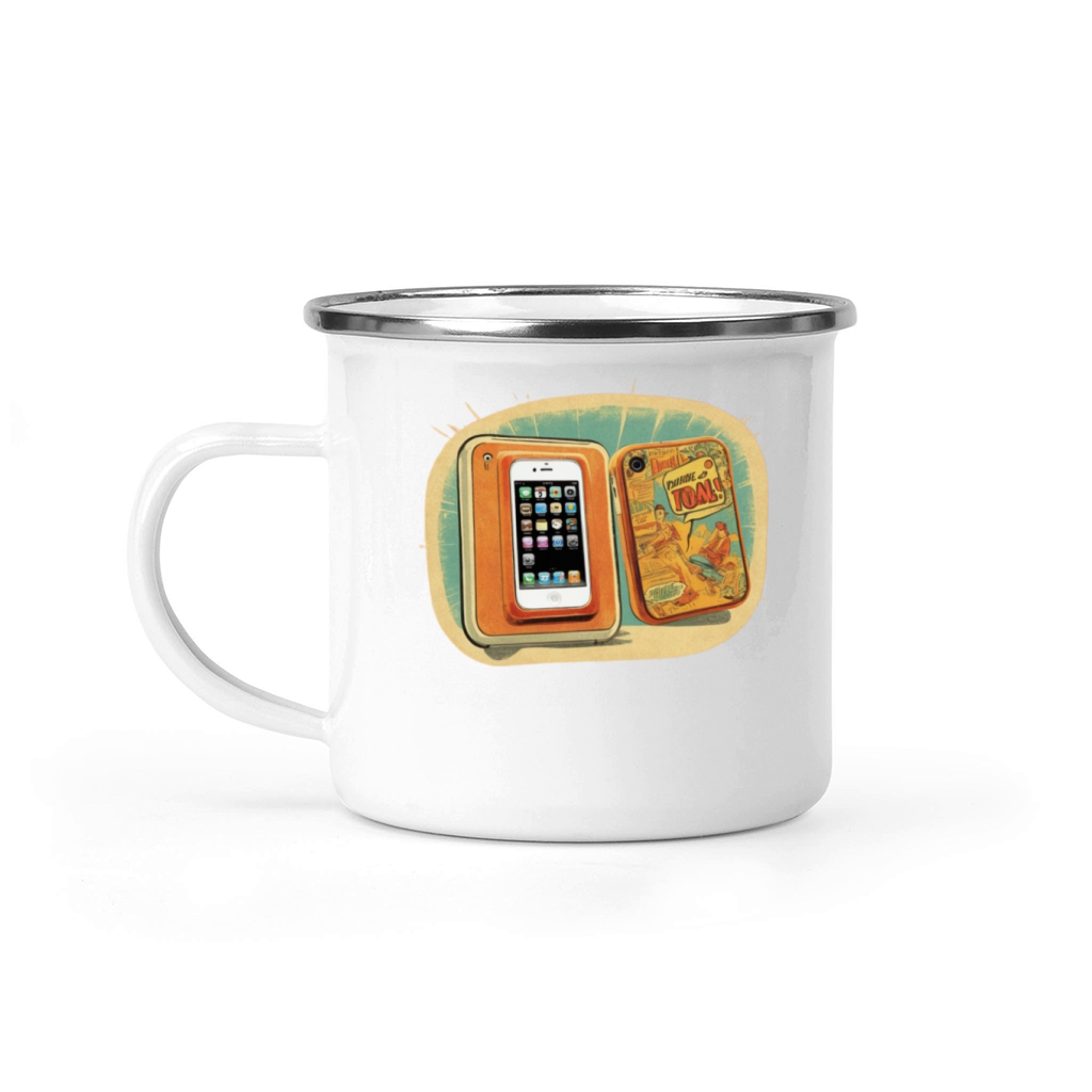 Retro Comic iPhone 3GS Tee - Vintage Tech Vibes Camping Mug
