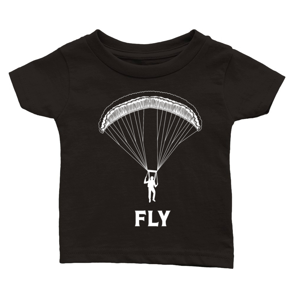 Vintage Paragliding Pilot Fly Paraglider Classic Baby Crewneck T-shirt